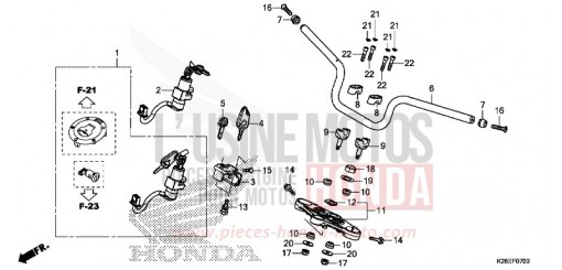 HANDLE PIPE MSX125G de 2016
